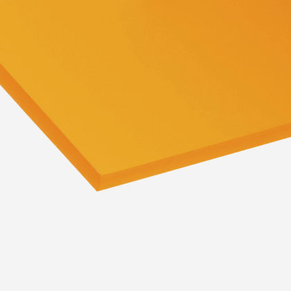 detail cadre en plexi orange
